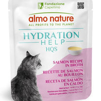 Almo Nature HQS Hydration Help - Salmon Recipe In Broth, Adult Cat Wet Food (NEW)
