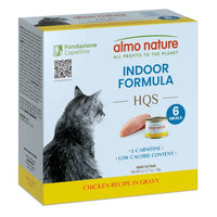 Almo Nature HQS Indoor Cat Food - Chicken Recipe In Gravy 6x50gr (NEW)