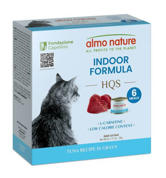 Almo Nature HQS Indoor Cat Food - Tuna Recipe In Gravy 6x50 g