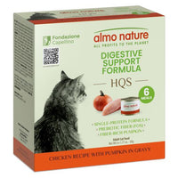 Almo Nature HQS Digestive Support Cat Food - Chicken Recipe With Pumpkin In Gravy 6x50gr (NEW)