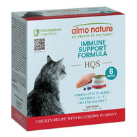 Almo Nature HQS Immune Support Cat Food - Chicken Recipe With Blueberry In Gravy 6x50g