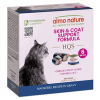 Almo Nature HQS Skin & Coat Care Cat Food - Mackerel Recipe In Gravy 6x50gr (NEW)