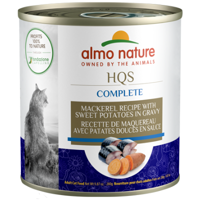 Almo Nature HQS Complete Cat Food - Mackerel Recipe With Sweet Potatoes In Gravy 280g