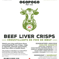 Ogopogo Pet Co.: Beef Liver Crisps 125g