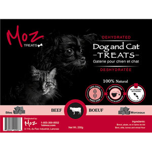 Moz Pet 100 % Natural Beef Treats Bites 200 g