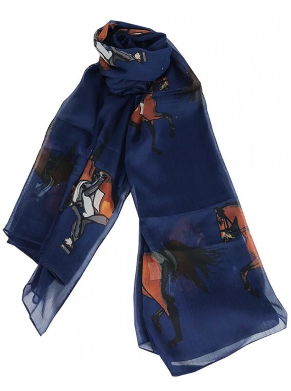 Grays Chiffon Dressage Scarf - Navy SALE