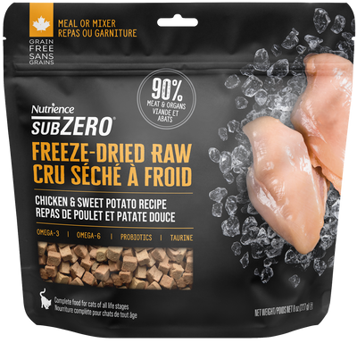 Nutrience SubZero Freeze-Dried Raw Cat Food - Chicken & Sweet Potato Recipe - 113 g