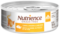 Nutrience Grain Free Turkey, Chicken & Liver Pâté – Canned Cat Food 156 g 8% CASE DISCOUNT 24/5.5 oz