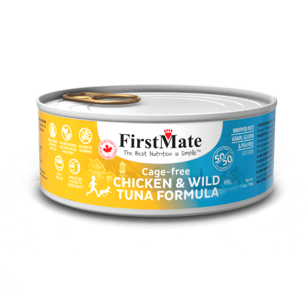 FirstMate Grain Free 50-50 Blend Chicken-Tuna Blend Cat Can 156g