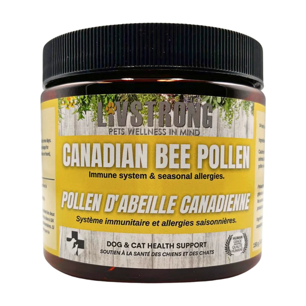 LIVSTRONG Canadian Bee Pollen Immune System & Seasonal Allergies Dog & Cat Health Support 150 gm