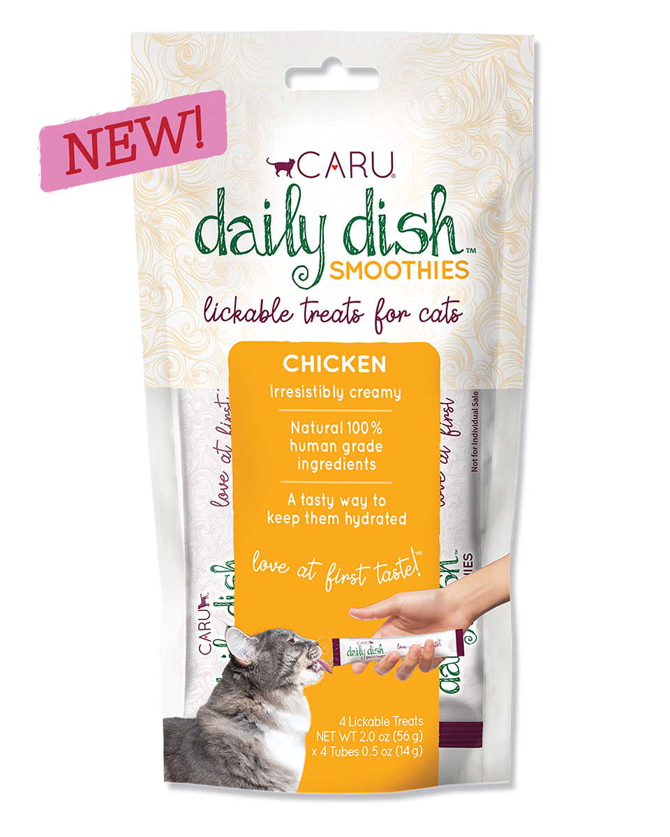 Caru Daily DishTM Chicken Smoothies Treats for Cats 4(14 g tubes)