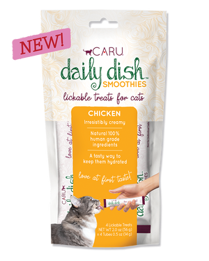 Caru Daily DishTM Chicken Smoothies Treats for Cats 4(14 g tubes)