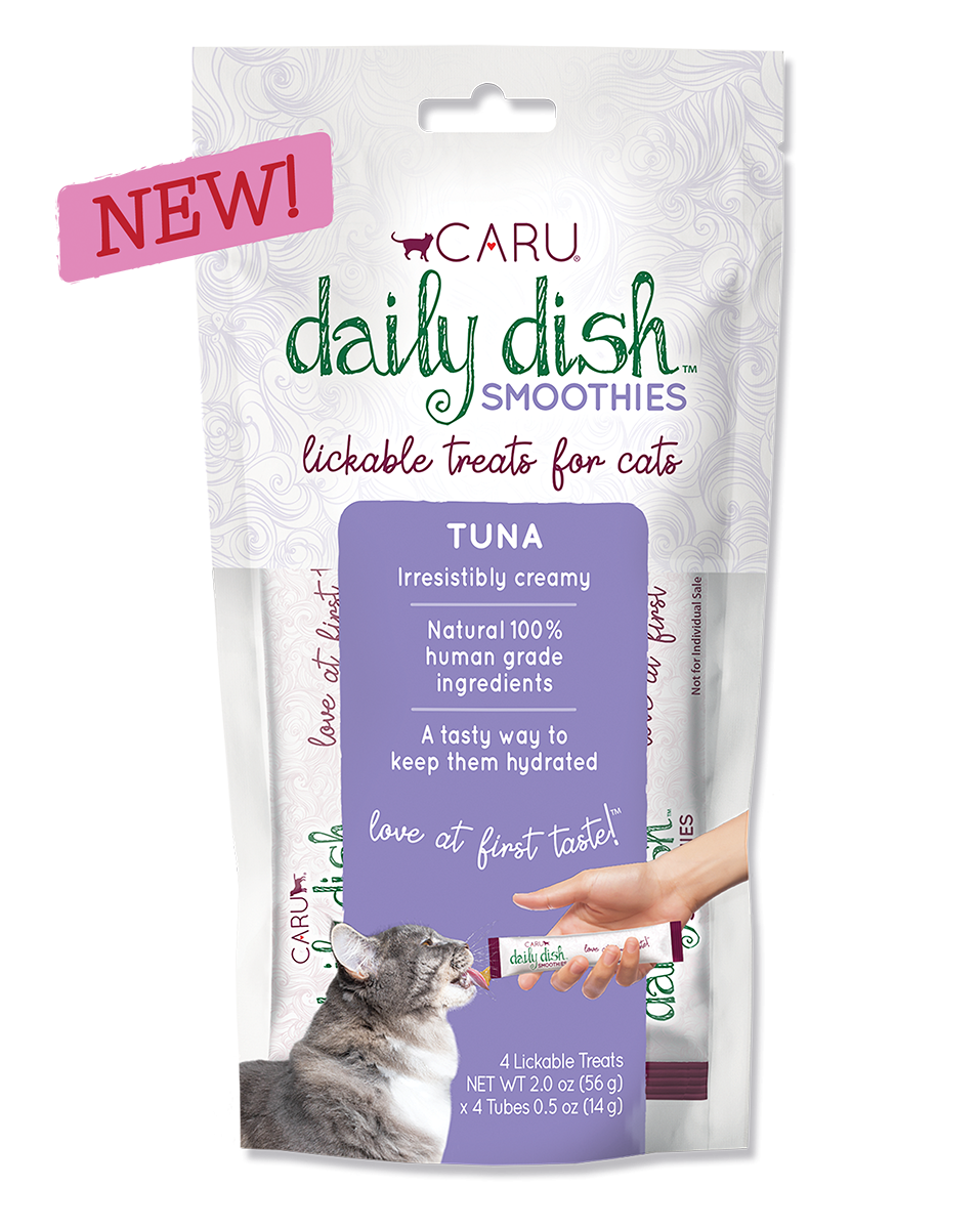 Caru Daily DishTM Tuna Smoothies Treats for Cats 4(14 g tubes)