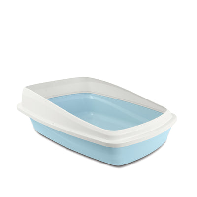 Catit Cat Pan with Removable Rim - Blue & Cool Grey