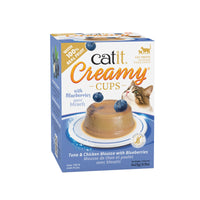 Catit Creamy Cups - Tuna & Chicken Mousse with Blueberry - 4 x 25g SALE