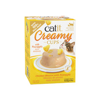 Catit Creamy Cups - Chicken Mousse with Pineapple - 4 x 25g SALE