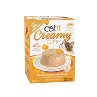 Catit Creamy Cups - Chicken Mousse with Mango - 4 x 25g SALE