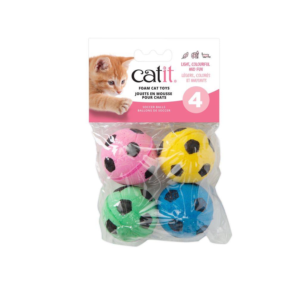 Catit Foam Soccer Balls - 4 pack