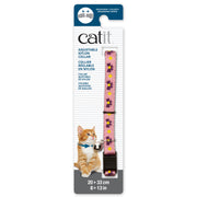 Catit Adjustable Breakaway Nylon Collar - Pink with Purple Bows - 20-33 cm (8-13 in)