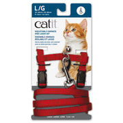 Catit Adjustable Nylon Harness & Leash Set - Red