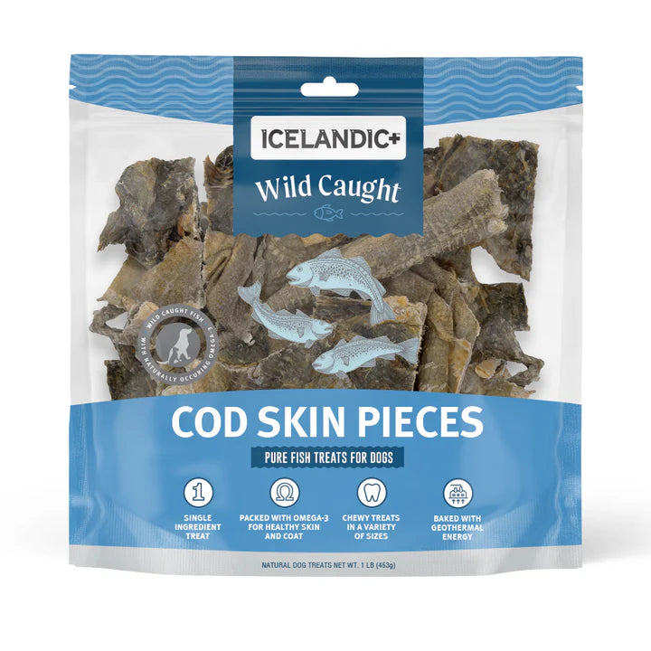 ICELANDIC+ Cod Skin Pieces 1-lb
