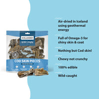 ICELANDIC+ Cod Skin Pieces 1-lb