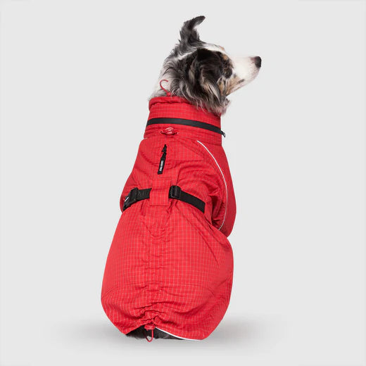 Canada Pooch® Complete Coverage Raincoat Red Reflective