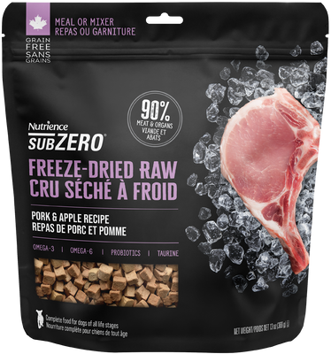 Nutrience SubZero Freeze-Dried Raw Dog Food - Pork & Apple Recipe - 113 g