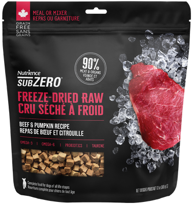 Nutrience SubZero Freeze-Dried Raw Dog Food - Beef & Pumpkin Recipe - 113 g