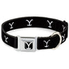 Buckle Dog Collar - Paramount Licensed Yellowstone "Y Logo"