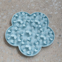 Dexypaws Flower Hide and Seek Silicone Snuffle Mat, Sky Blue for Cats or Dogs