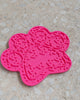 Dexypaws Paw Print Enrichment Licking Mat, Pink for Cat or Dog