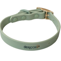 Dexypaws Waterproof Dog Collar, Sage Green (NEW)