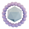 Dexypaws 2 Piece Aggressive Ring and Geometric Treat Dispenser Set, Lilac and Sky Blue Dog