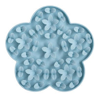 Dexypaws Flower Hide and Seek Silicone Snuffle Mat, Sky Blue for Cats or Dogs