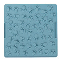 Dexypaws Large Paw Print Enrichment Licking Mat, Sky Blue Cat Dog