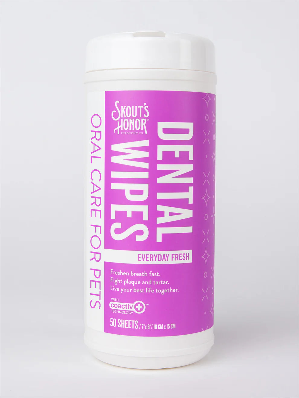 Skouts Honor Pet Dental Wipes - Odorless & Flavorless