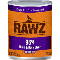 RAWZ® 96% Duck & Duck Liver Wet Dog Food 12.5 oz