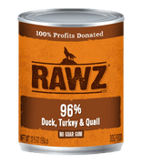 RAWZ® 96% Duck, Turkey & Quail Wet Dog Food 12.5 oz