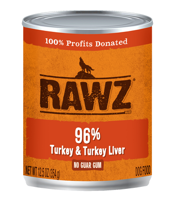 RAWZ® 96% Turkey & Turkey Liver Wet Dog Food 12.5 oz