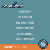 DOGGINSTIX Braided Beef Tripe 12" Natural Dog Chews & Treats