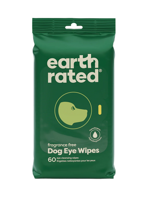 earth rated® Fragrance Free Dog Eye Wipes, Eye Cleansing Wipes (60ct)