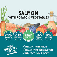 Naturo Pet Foods – Naturo Canine Grain Free Salmon & Potato with Veg – 400gram