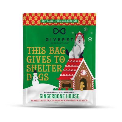 GivePet – Gingerbone House Dog Treats – 6oz