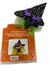 Fright Night Pet Costume Witch Hat with Hair (NEW)