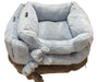 MPC Dog or Cat Plush Square Bed with Bow (NEW)