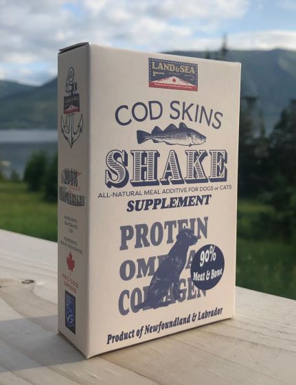 Land & Sea Shake Supplement, Cod Skin, Soft Bone and Meat, Dog Cat 25g