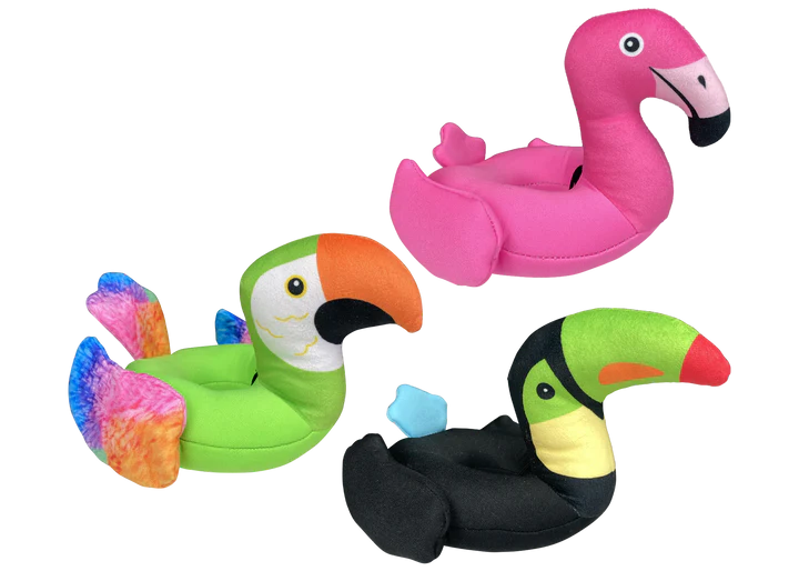 Multipet™ Margaritaville® Birds Pool Floats Assorted Characters Dog Toy