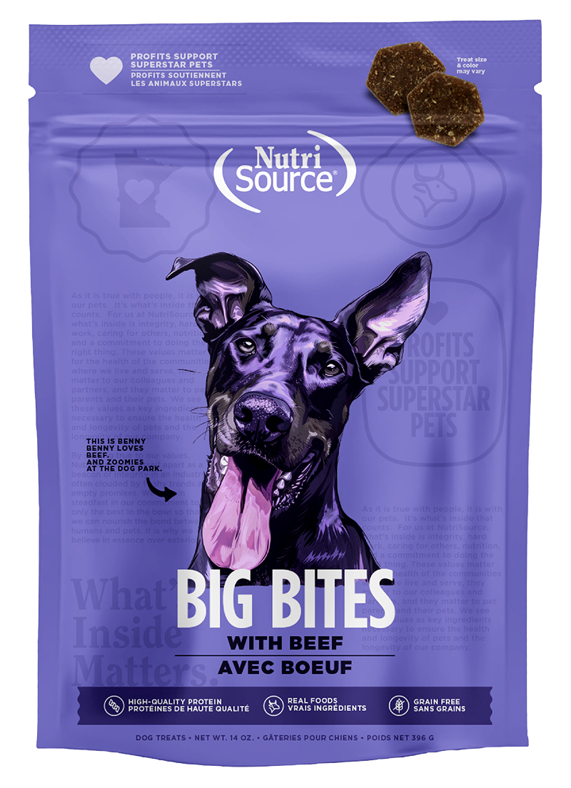 NutriSource® Beef Big Bites 14oz Dog Treat SALE