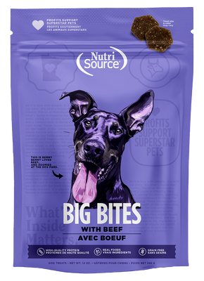 NutriSource® Beef Big Bites 14oz Dog Treat SALE